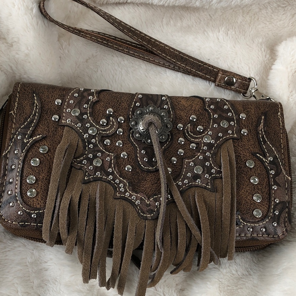 Zelris western fringe concho Wallet Wristlet Cowgirl Rodeo